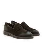 Fabiano Ricci Suede Penny Loafer / Dark Brown