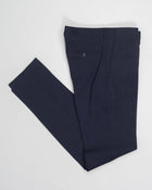 Composition: 53% Linen 39% Virgin wool 8% Mohair
Modello: Monte Carlo / 2SMC22K01
Color: Navy / B3075
Unconstructed shoulder
Unlined
2 Buttons
Notch lapel
Patch pockets
Side vents
Flat front trousers
Belt loops
Slanted side pockets
2 back pockets
Made in Martina Franca, Italy Tagliatore Linen Wool & Mohair Suit / Navy