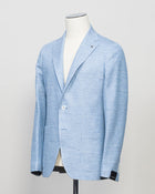 Tagliatore jacket made from a textured cotton & linen naturally stretching fabric. Comfort of a knit in a form of a jacket. Extremely versatile jacket for soft tailored look. Unconstructed shoulder and unlined structure.
59% Linen 41% Cotton
Naturally stretching
Modello: 1SMJ22K
Article: 570003J
Color: Light Blue / I1219
Notch Lapel
Patch Pockets
Unlined
Made in Italy Tagliatore Linen & Cotton Jacket / Light Blue