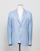 Tagliatore jacket made from a textured cotton & linen naturally stretching fabric. Comfort of a knit in a form of a jacket. Extremely versatile jacket for soft tailored look. Unconstructed shoulder and unlined structure.
59% Linen 41% Cotton
Naturally stretching
Modello: 1SMJ22K
Article: 570003J
Color: Light Blue / I1219
Notch Lapel
Patch Pockets
Unlined
Made in Italy Tagliatore Linen & Cotton Jacket / Light Blue