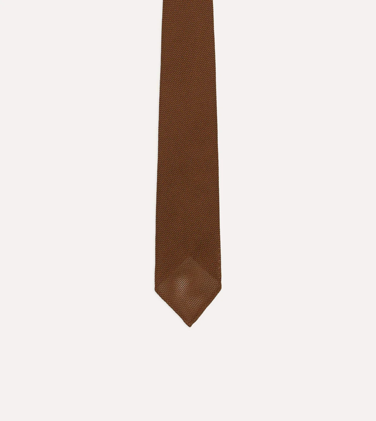 Drake's Fine Woven Grenadine Handrolled Tie / Gold