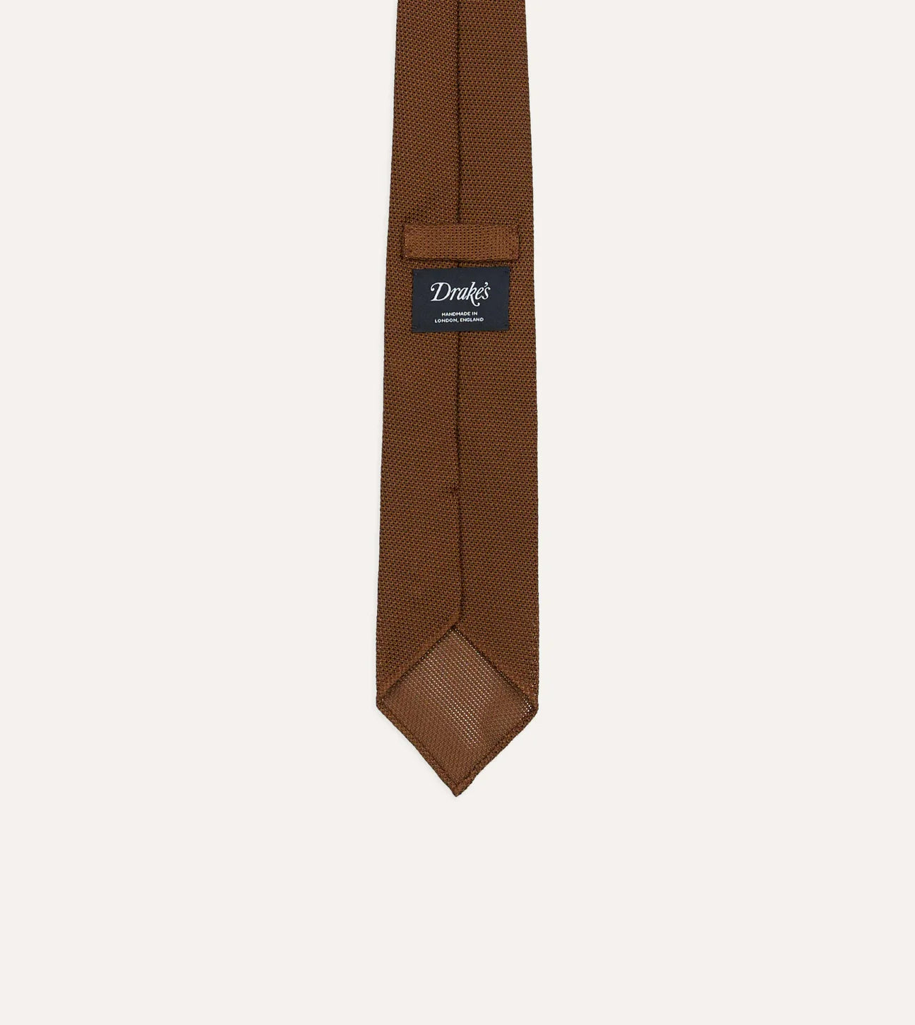 Drake's Fine Woven Grenadine Handrolled Tie / Gold