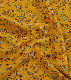 Drake's Floral Print Silk Pocket Square / Yellow