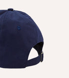 Drake's Petal Flower Cotton Baseball Cap / Navy