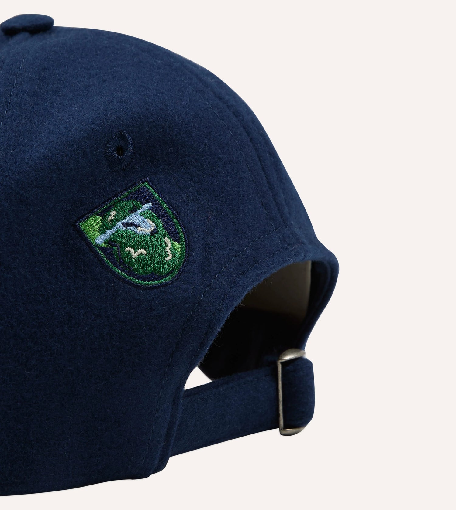 Drake's 'Crests' Merino Baseball Cap / Navy