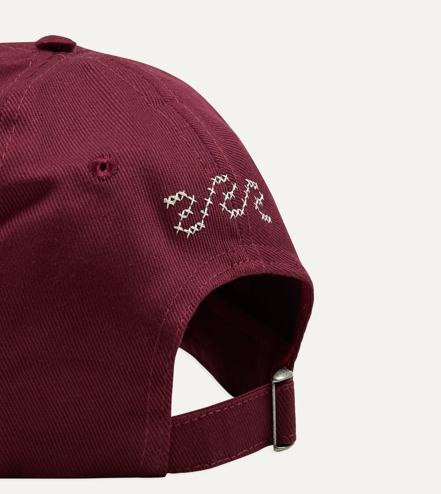 Drake's Cross-Stitch 'D' Cotton Baseball Cap / Burgundy