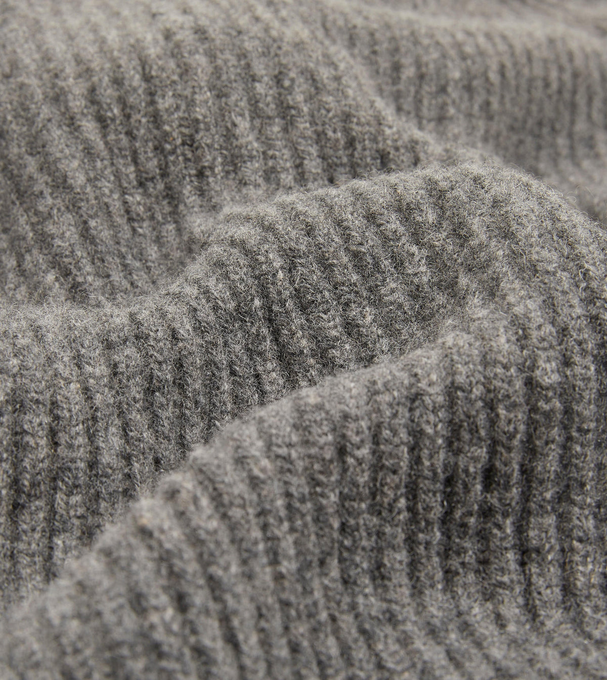 Drake's Lambswool Shawl Collar Cardigan / Grey