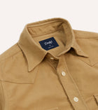 Drake's Moleskin Western Shirt / Sand
