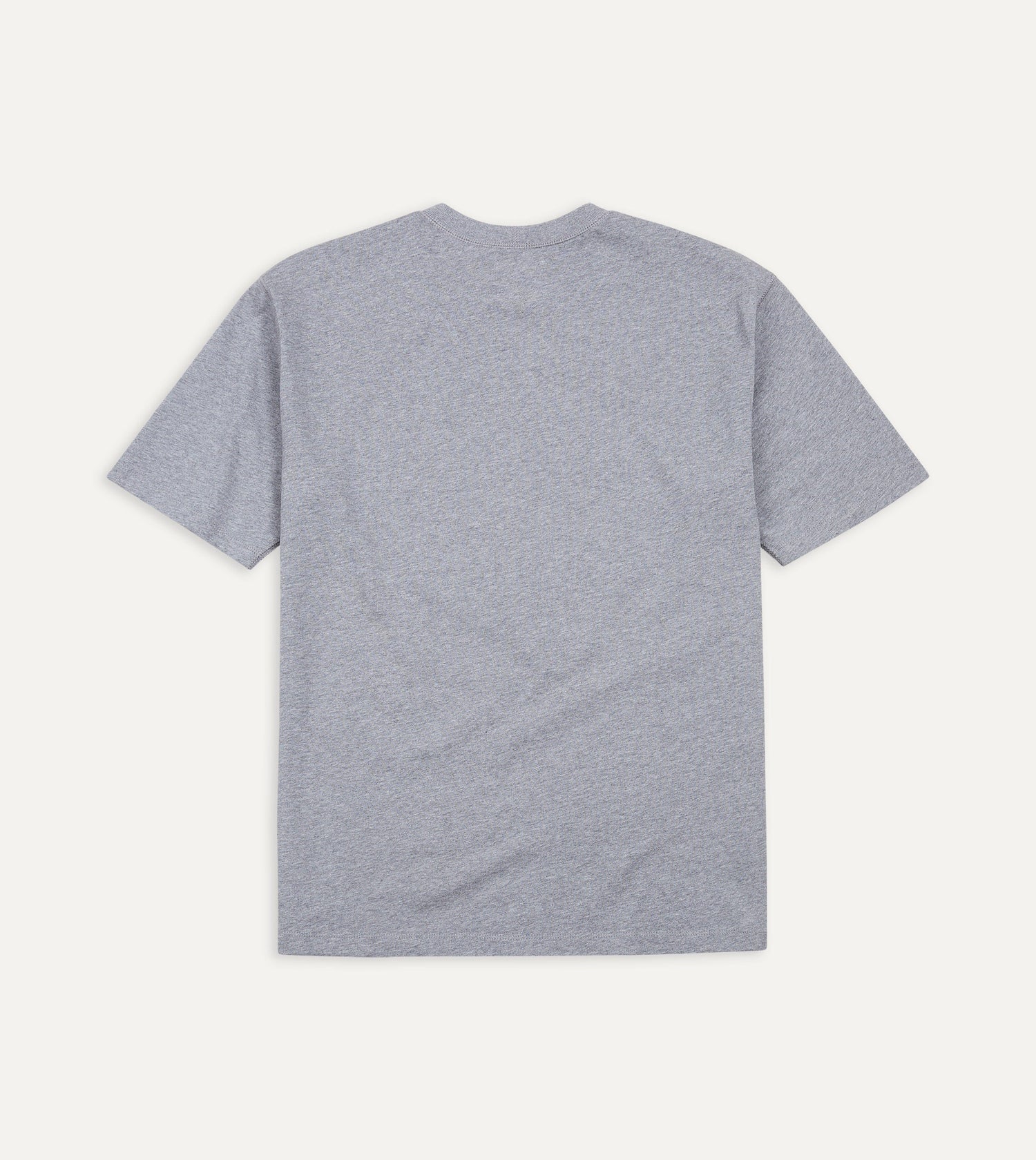 Drake's Cotton Crew Neck Hiking T-Shirt / Grey Melange