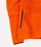 Drake's Boucle Wool Zip Fleece Jacket / Orange