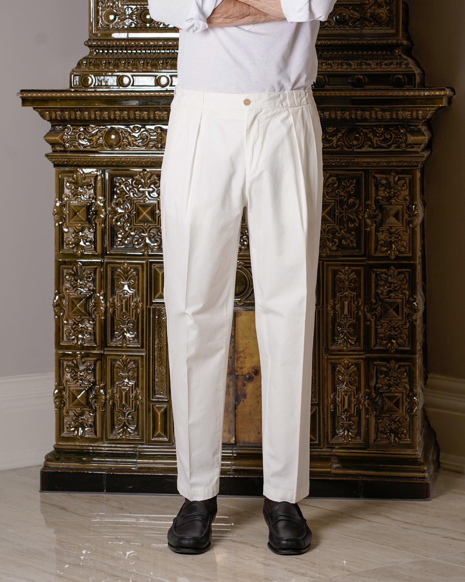 Briglia Portobello Cotton Trousers / White