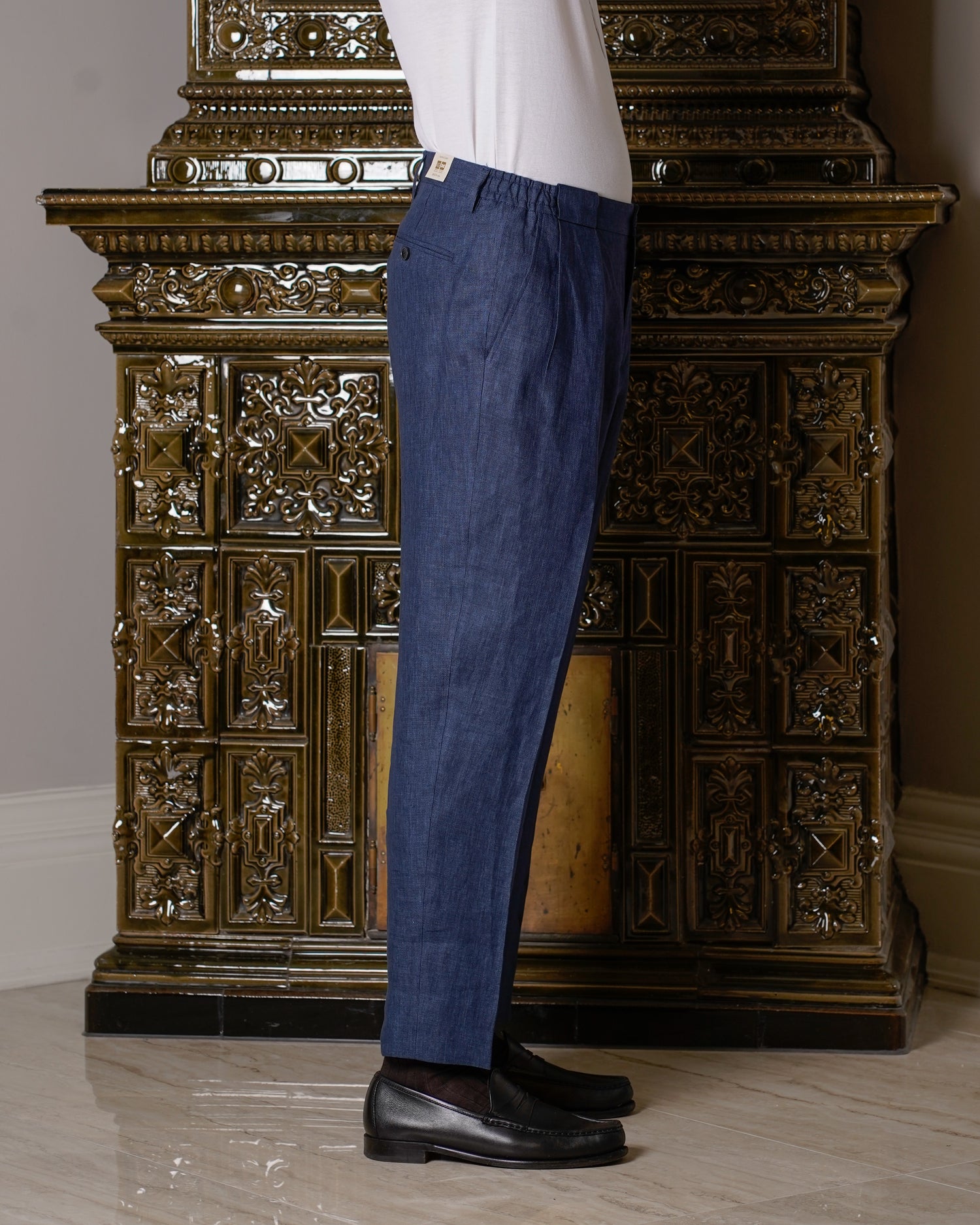 Briglia Portobello Linen Trousers / Dark Blue