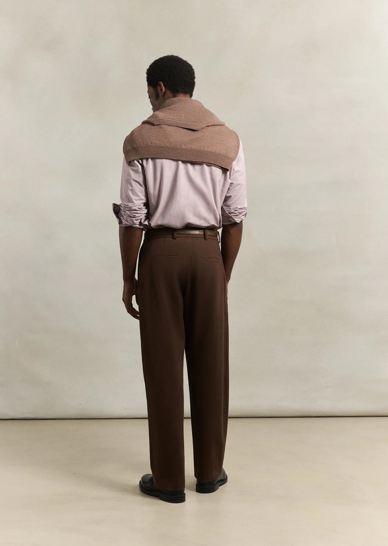 De Bonne Facture Heavy Cotton Drill Balloon Trousers / Bark Brown