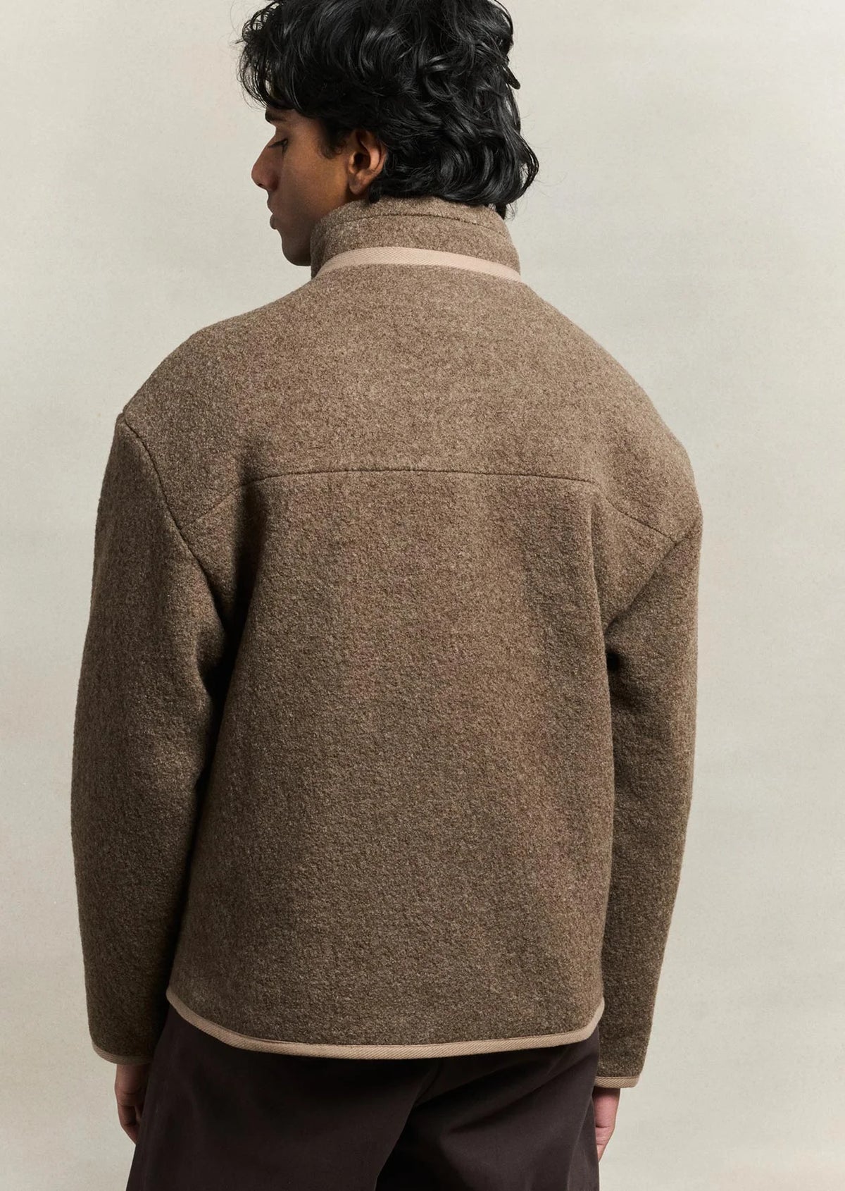 De Bonne Facture Bookstore Jacket Boiled Wool / Ash Brown