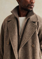 De Bonne Facture Grandad Coat Portuguese Wool / Undyed Herringbone