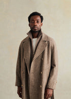 De Bonne Facture Grandad Coat Portuguese Wool / Undyed Herringbone