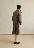 De Bonne Facture Grandad Coat Portuguese Wool / Undyed Herringbone