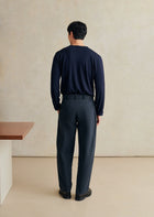 De Bonne Facture Heavy Cotton Drill Balloon Trousers / Dark Navy