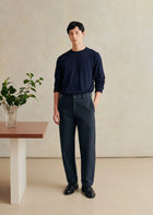 De Bonne Facture Heavy Cotton Drill Balloon Trousers / Dark Navy