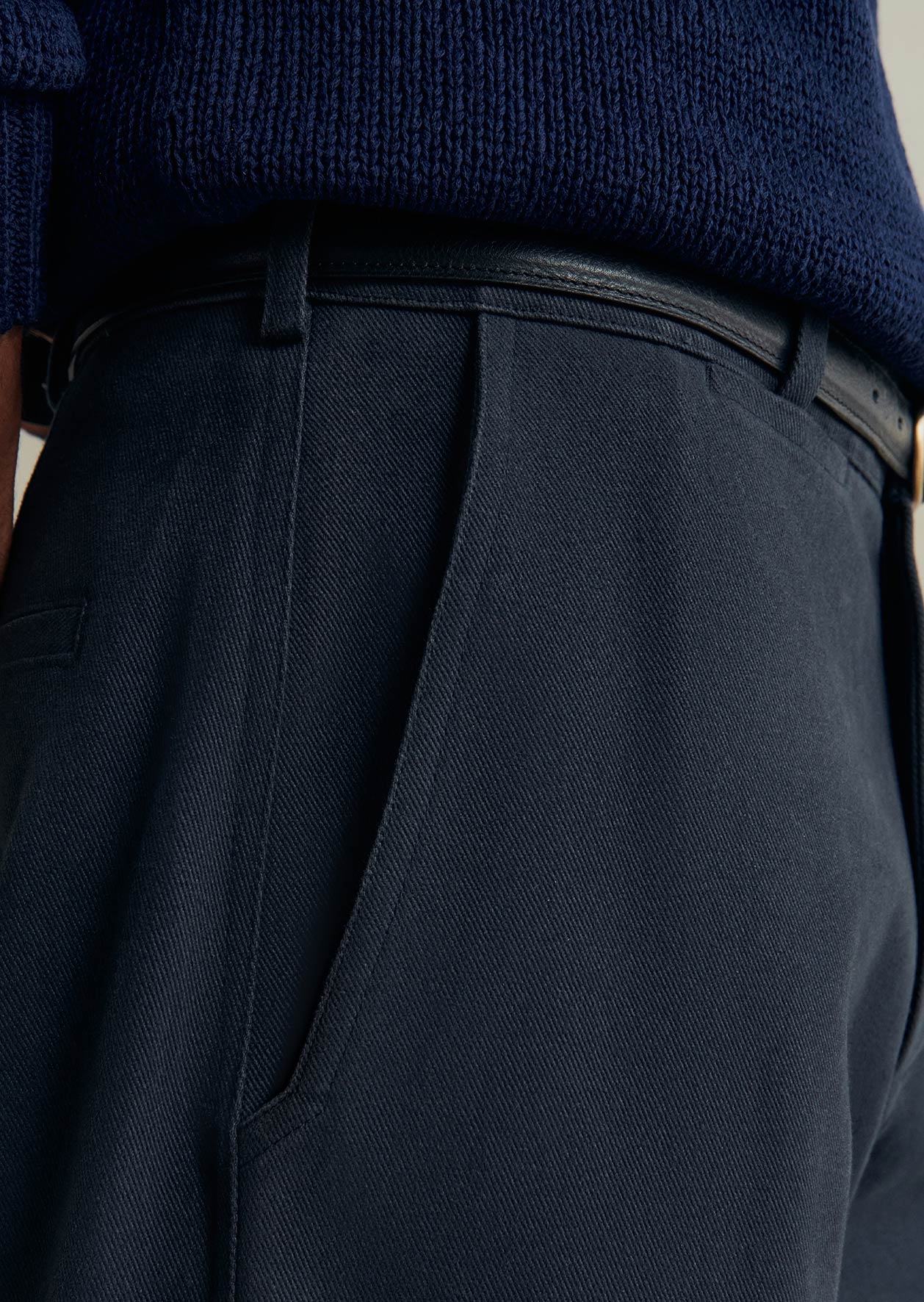 De Bonne Facture Heavy Cotton Drill Balloon Trousers / Dark Navy