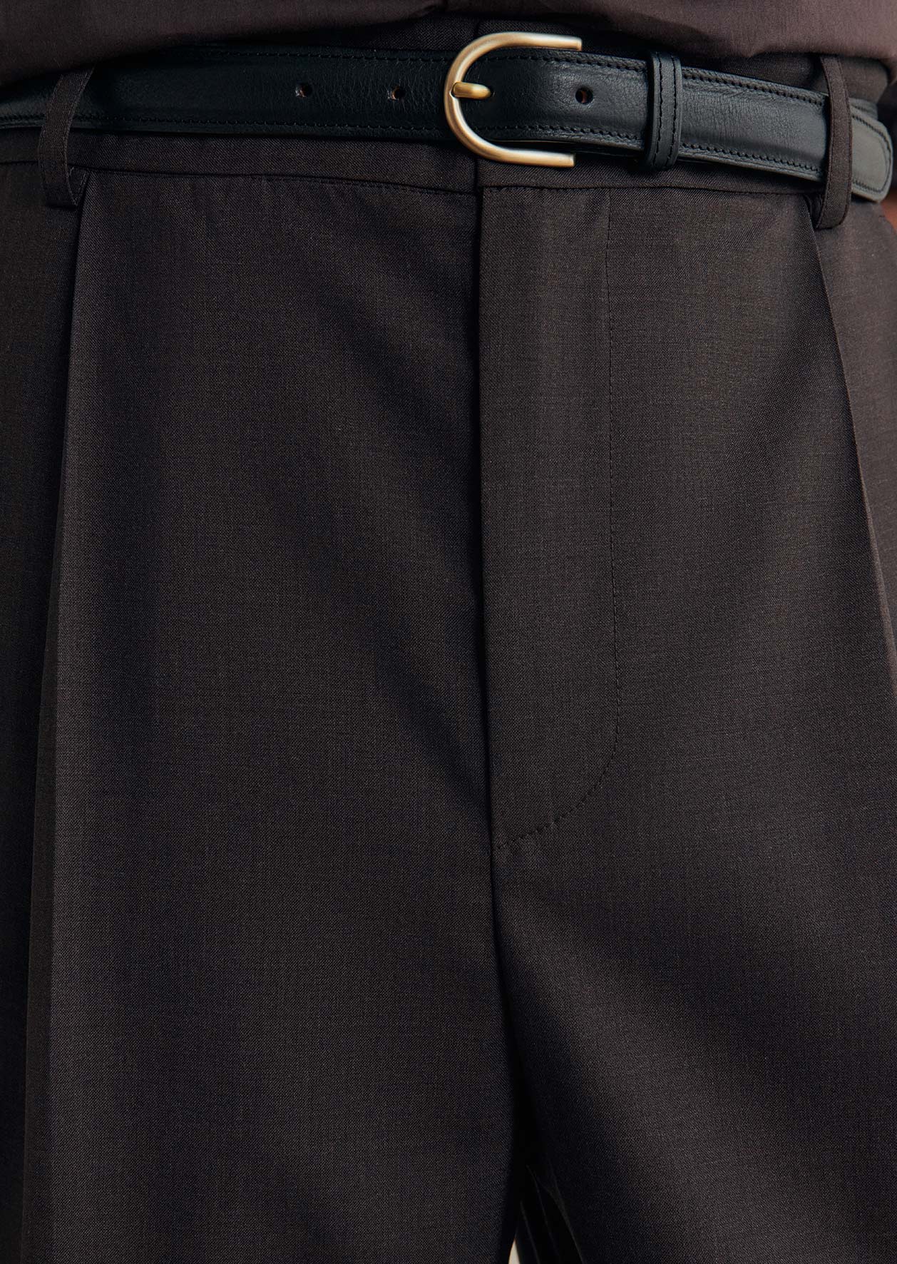 De Bonne Facture Grandad Trousers / Bark Brown