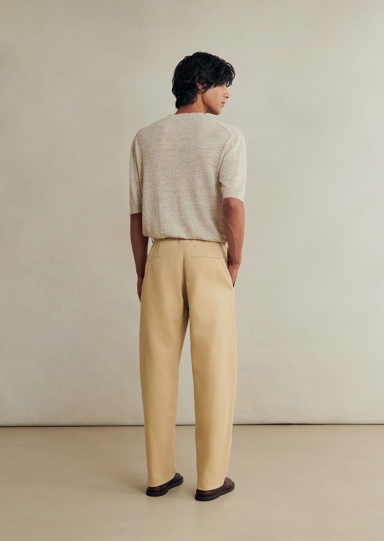 De Bonne Facture Heavy Cotton Drill Balloon Trousers / Butter