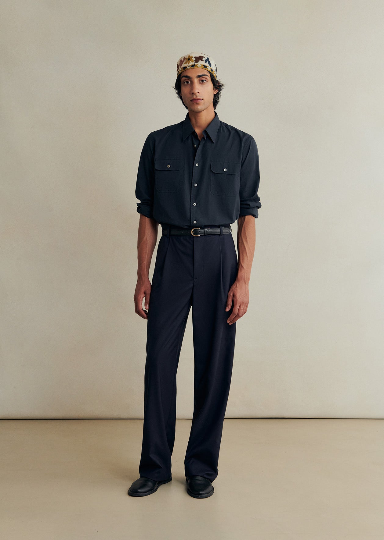 De Bonne Facture Grandad Trousers / Navy