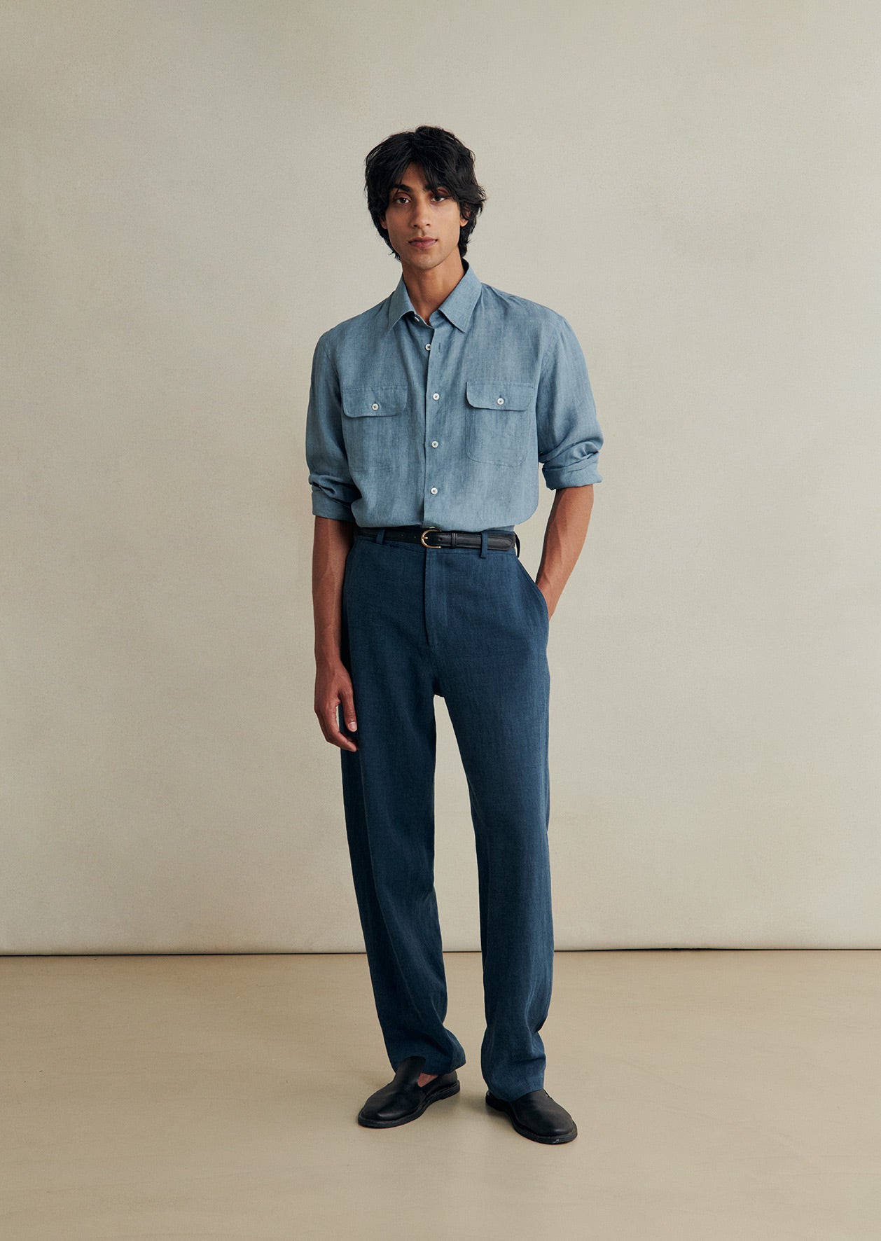 De Bonne Facture Artist Shirt / Chambray Blue