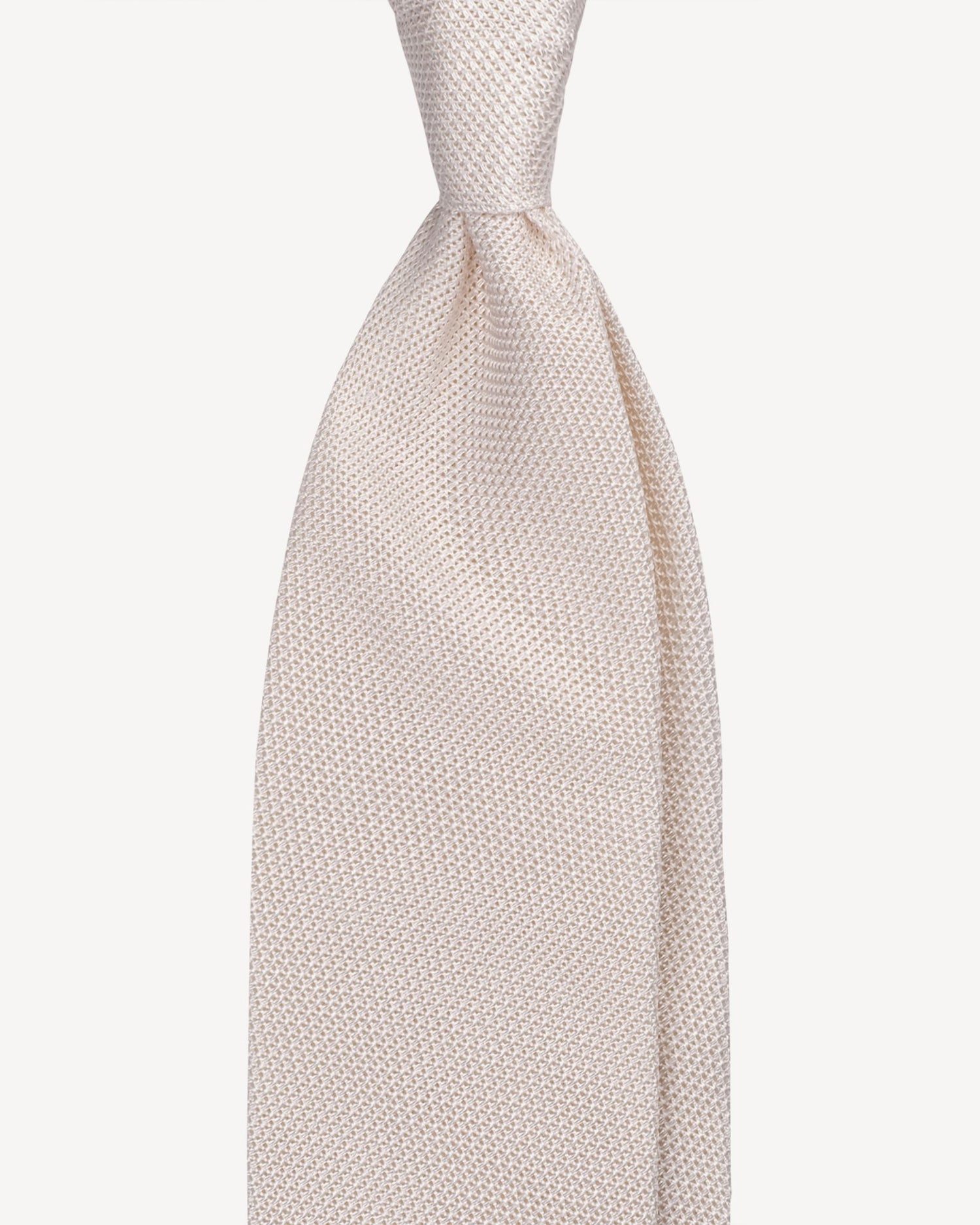 Viola Milano Grenadine Garza Fina Unlined Silk Tie / Light Ivory