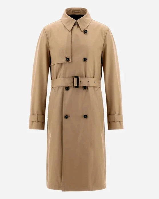 Herno Double-Breasted Trench Coat / Sand