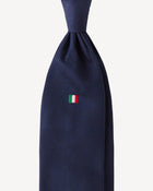 Viola Milano Italian Flag Handrolled Woven Silk Jacquard Tie / Navy
