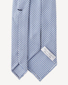 Viola Milano Micro Cross Woven Silk Jacquard Tie – Light Blue/White
