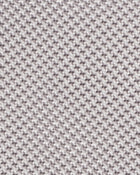 Viola Milano Micro Cross Woven Silk Jacquard Tie – Silver/White