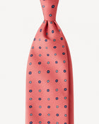 Viola Milano Micro Floral Selftipped Italian Silk Tie / Rose