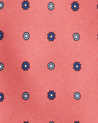 Viola Milano Micro Floral Selftipped Italian Silk Tie / Rose