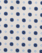 Viola Milano Mix Floral Untipped Italian Silk Tie / White Mix