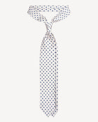 Viola Milano Mix Floral Untipped Italian Silk Tie / White Mix
