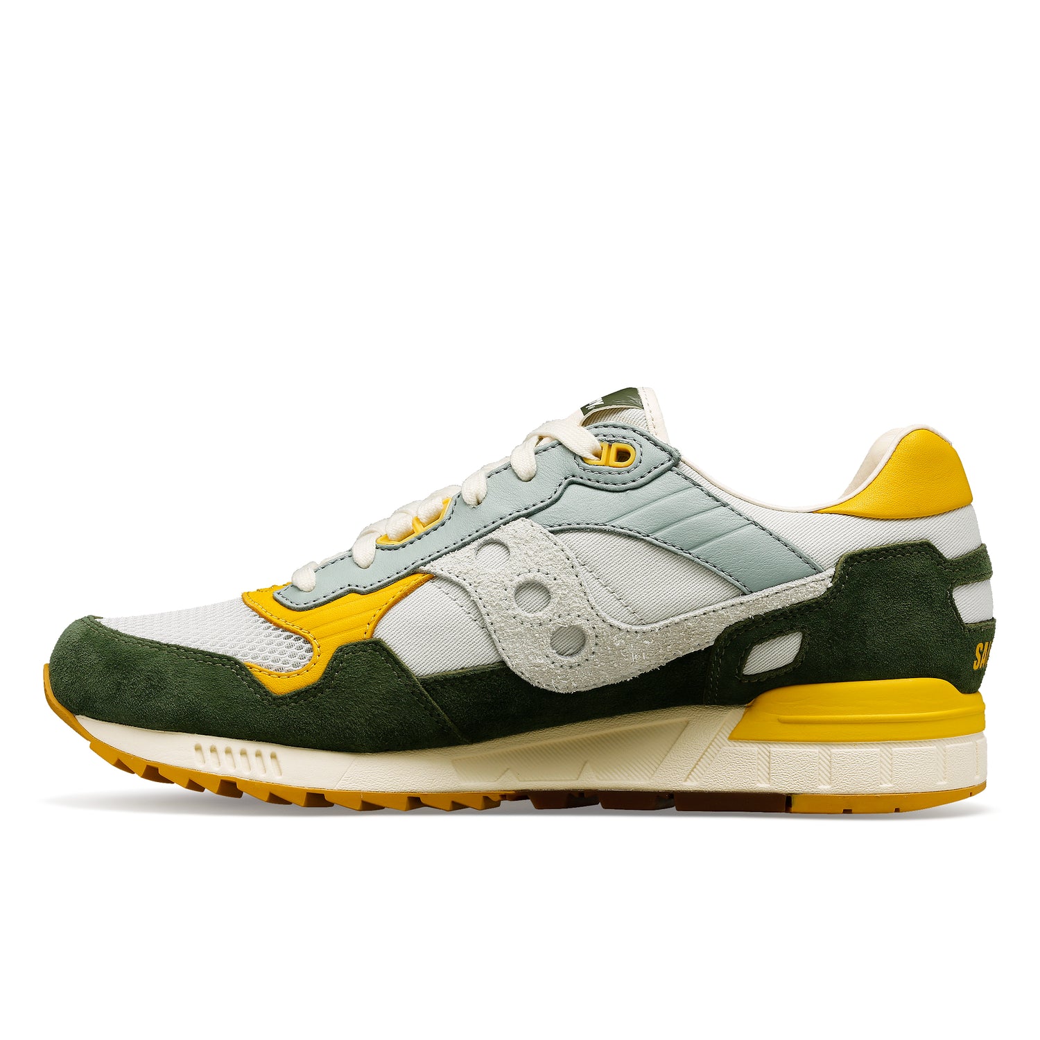 Saucony Originals Shadow 5000 Sneakers / Light Grey & Green