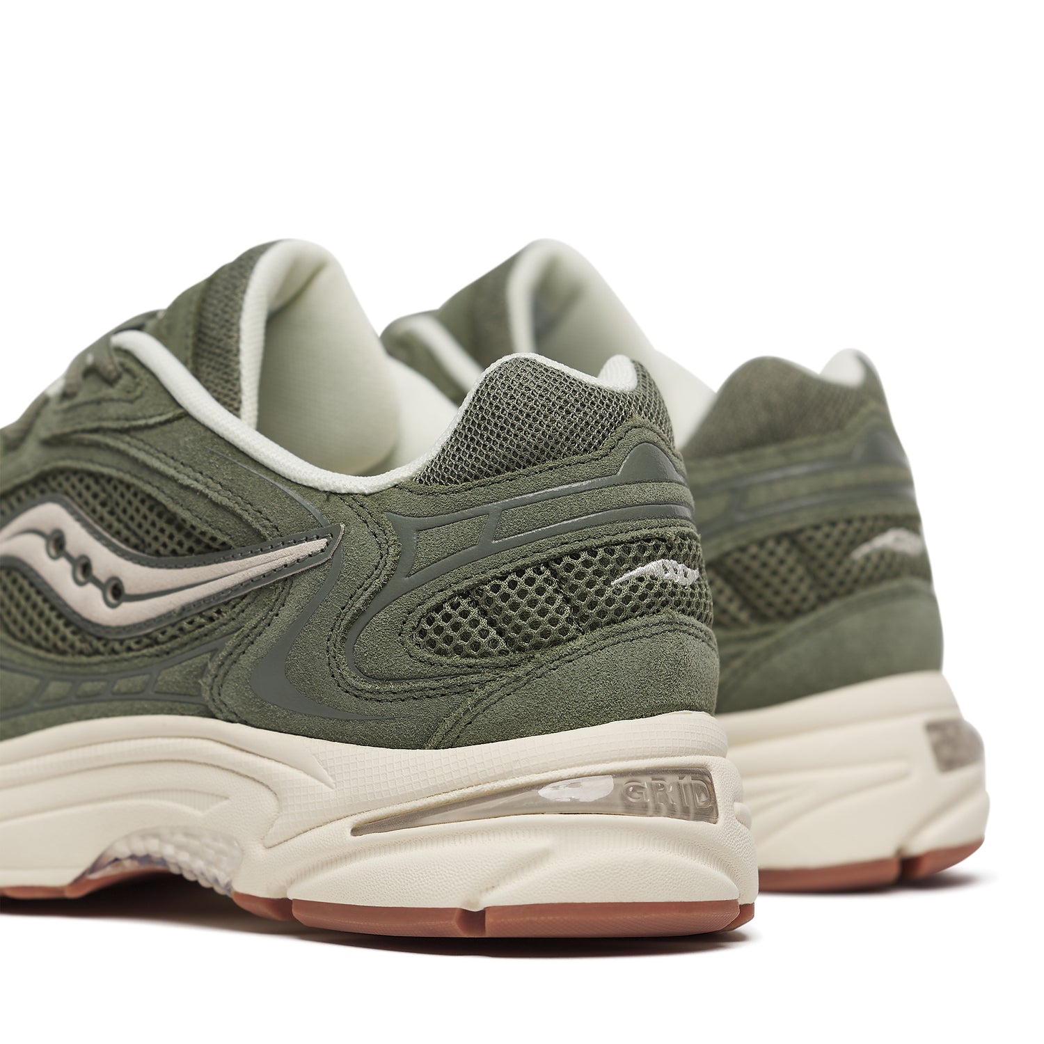 Saucony Originals Grid Jazz 9 Sneakers / Olive & Off White
