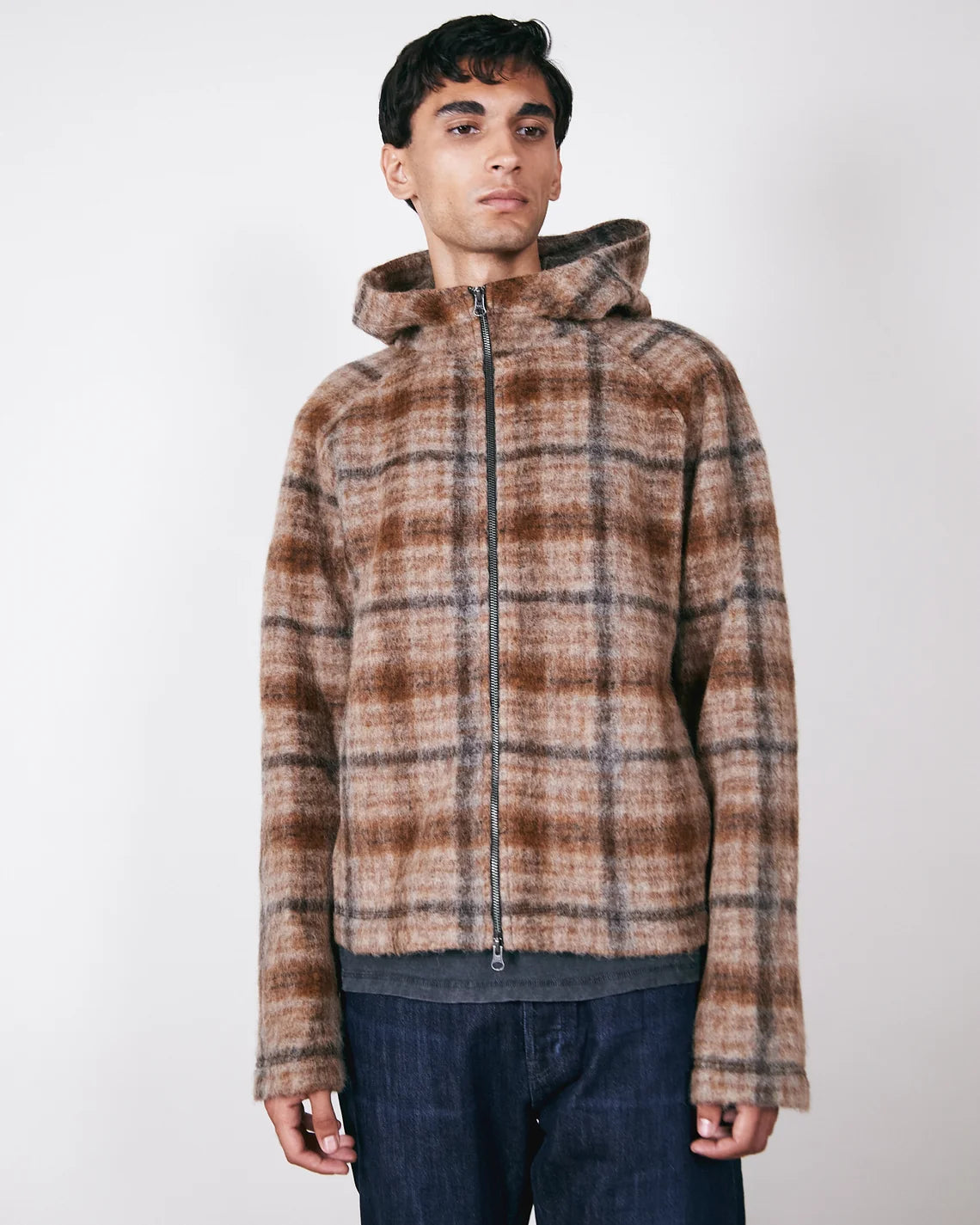 Brixtol Textiles Seven Hoodie / Beige Check