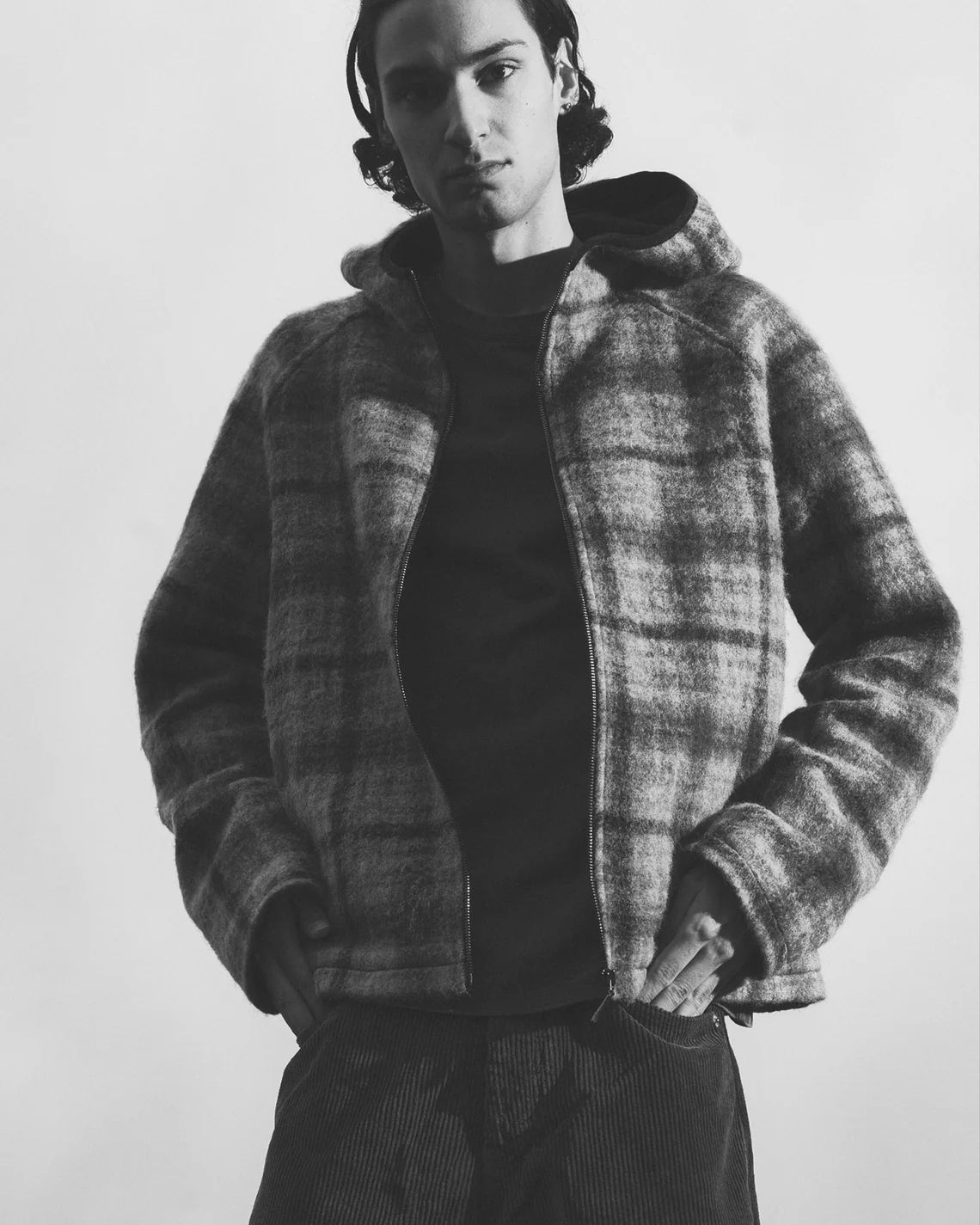 Brixtol Textiles Seven Hoodie / Beige Check