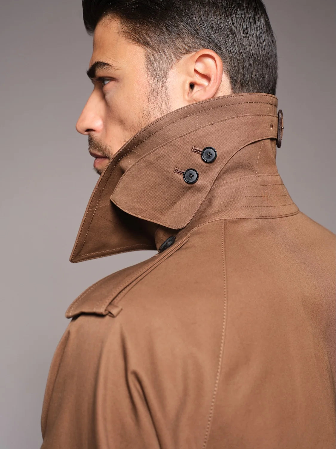 Caruso x Sanyocoat Double-Breasted Trench Coat / Beige