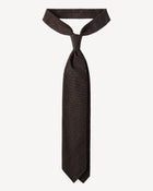 Viola Milano Solid Woven Grenadine/Shantung Tie / Brown