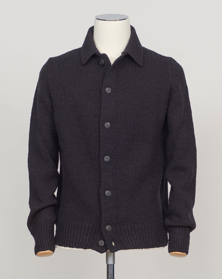 Gran Sasso Boiled Wool Overshirt / Black