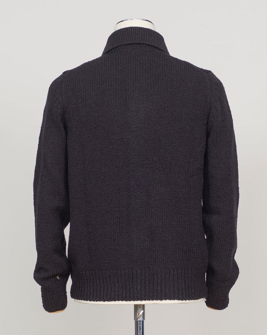 Gran Sasso Boiled Wool Overshirt / Black