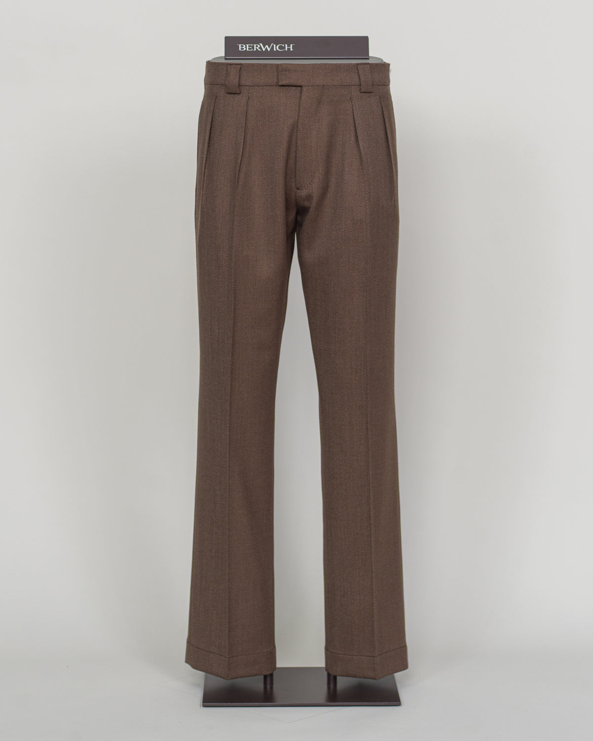 Berwich Pleated Wide Trousers / Light Brown