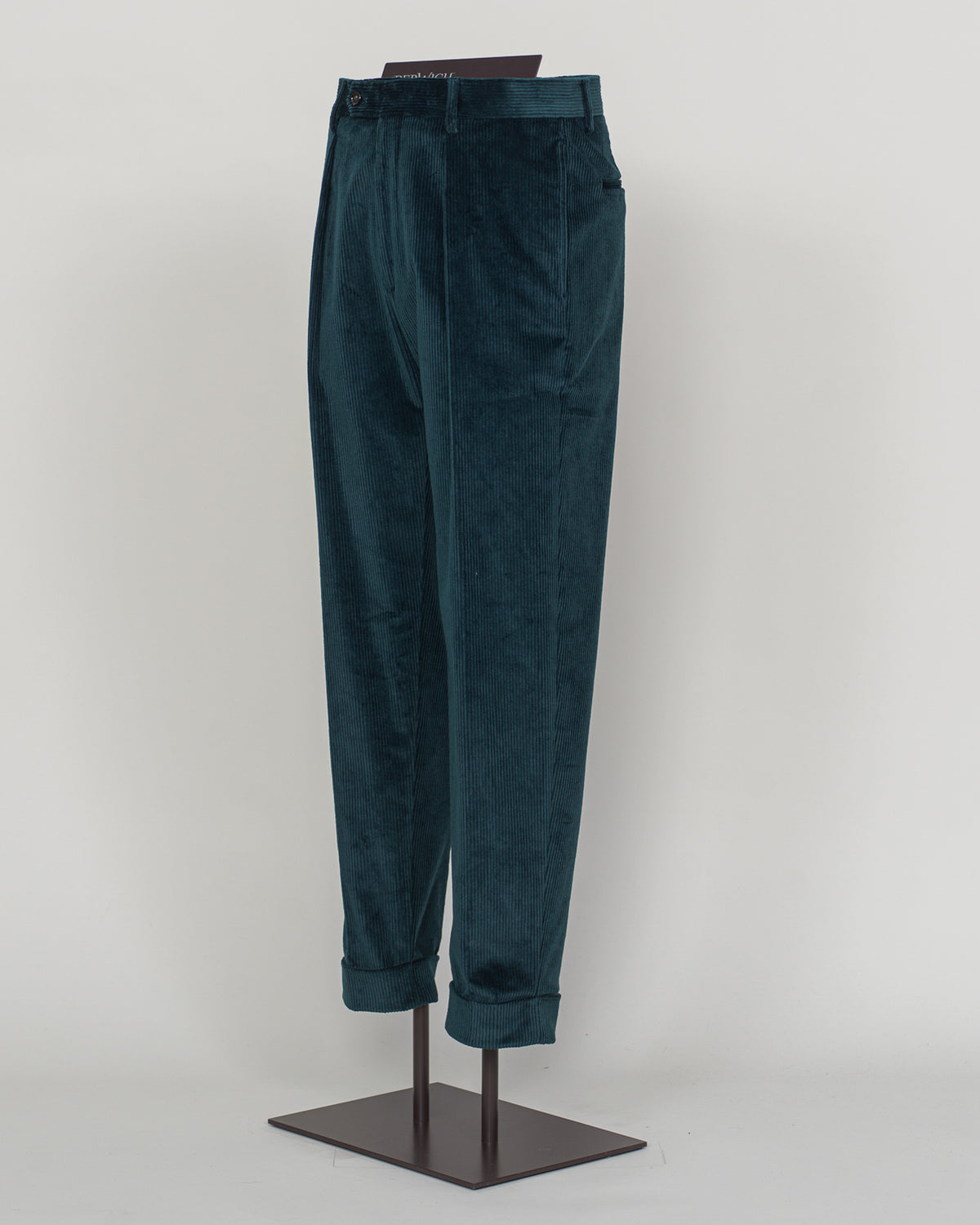 Berwich Chiaia Long Corduroy Trousers / Petrol