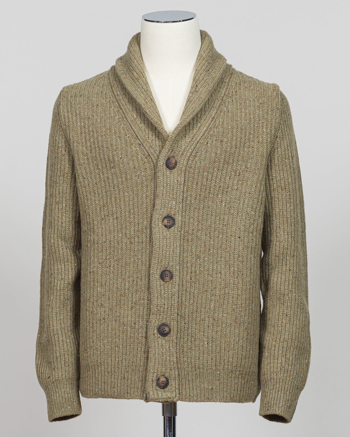 Gran Sasso Shawl Collar Cardigan / Pistachio