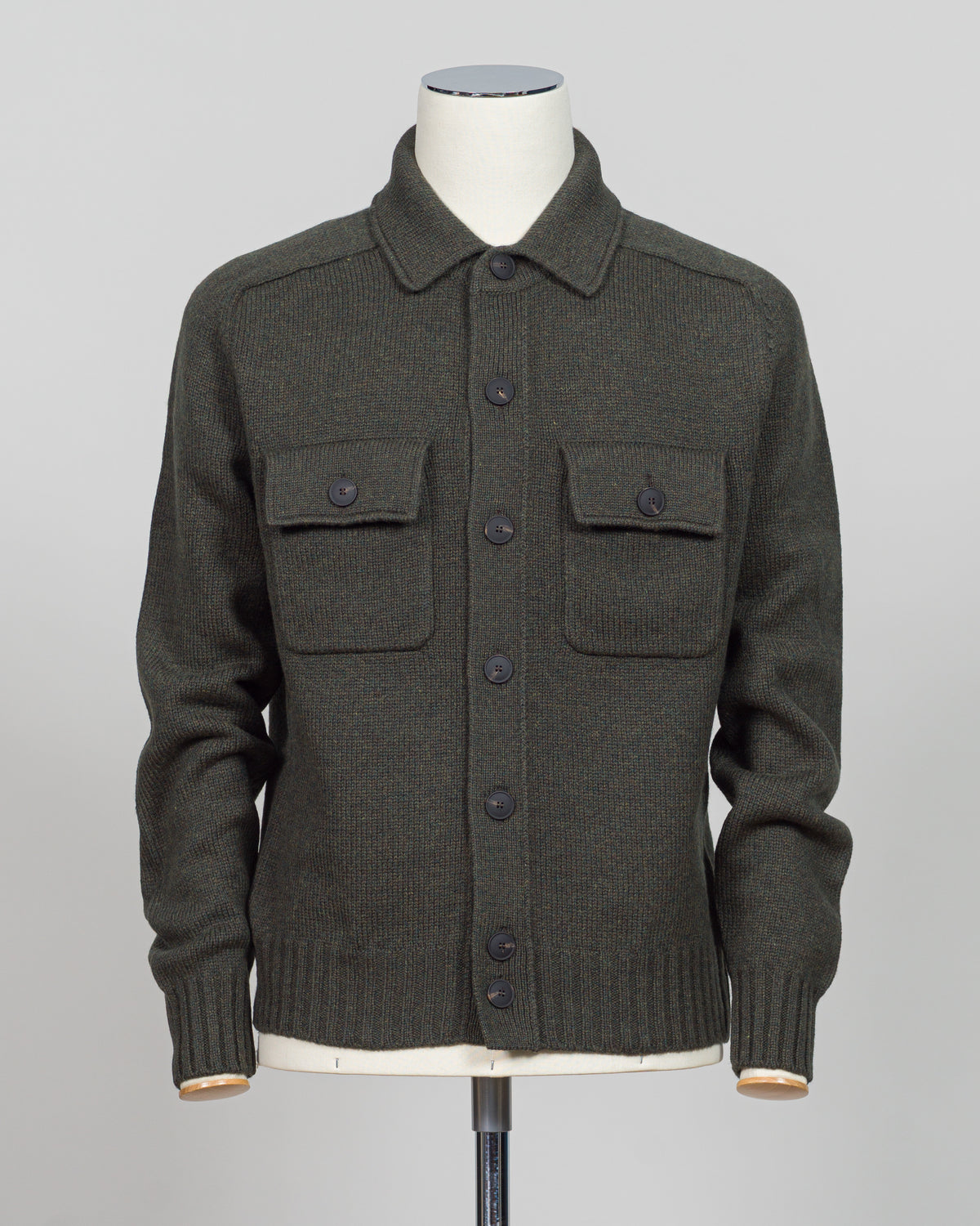 Gran Sasso Wool Overshirt / Dark Green