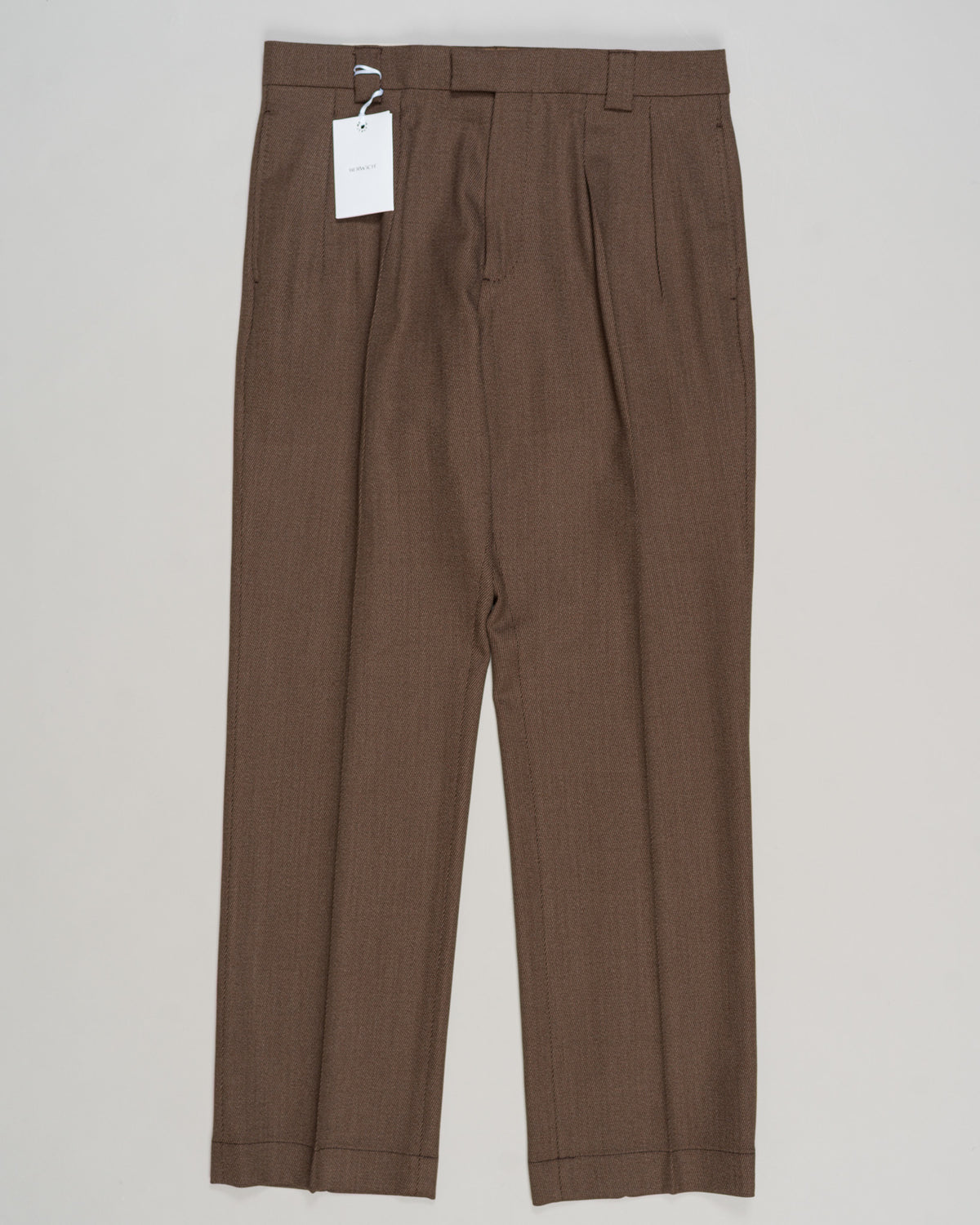 Berwich Pleated Wide Trousers / Light Brown